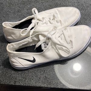 White Nike Flats